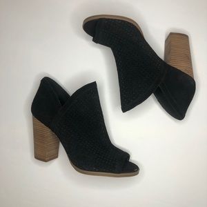 Lucky Brand Open Toe Suede Bootie Size 9